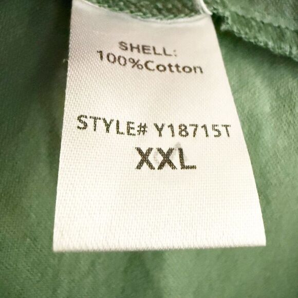 TUCKERNUCK POMANDER PLACE | Green Polly Oxford Shirt Dress Collared | Size XXL - Picture 8 of 9